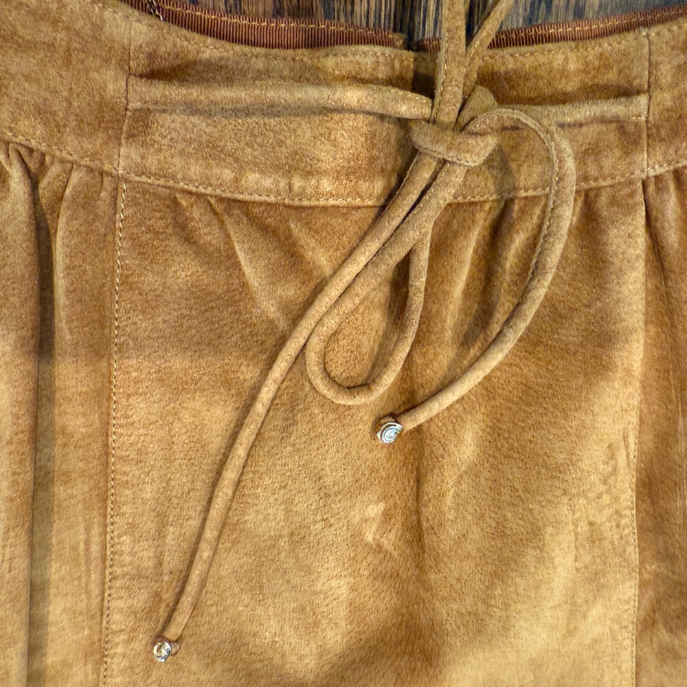 Rare Vintage Gucci Collector Tan Suede Skirt size XXS - Picture 11 of 14